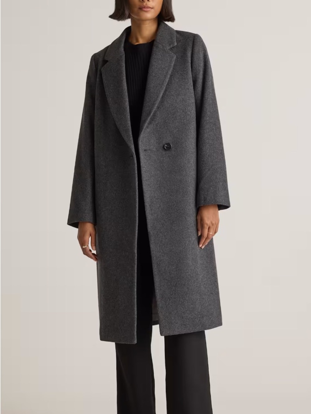 Quince Italian Wool Classic Single Breasted Coat